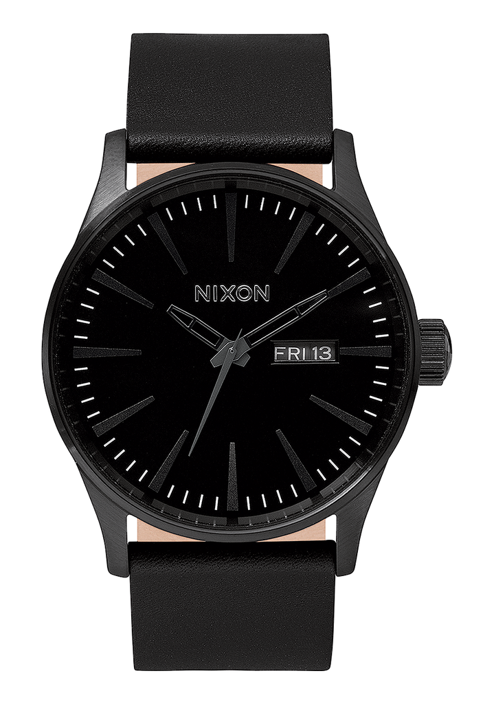 Reloj Sentry Cuero Todo Negro Hombres Nixon EU