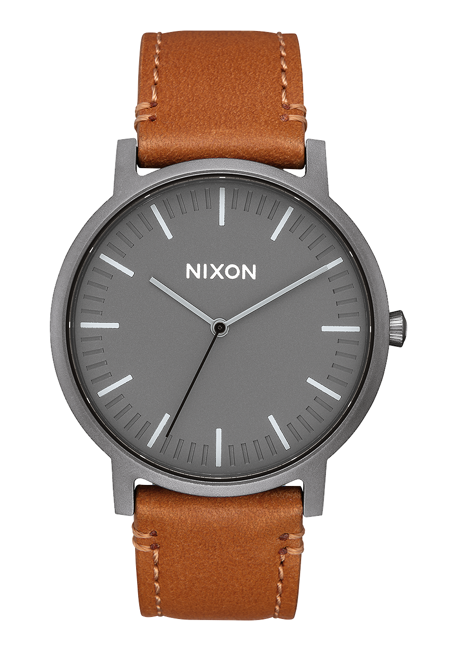 Porter Leather - Gunmetal / Charcoal / Taupe View 1
