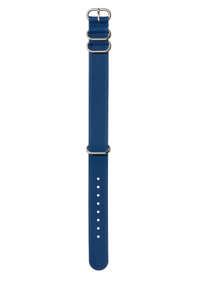 20mm FKM Rubber One Piece Band - Azul marino/azul