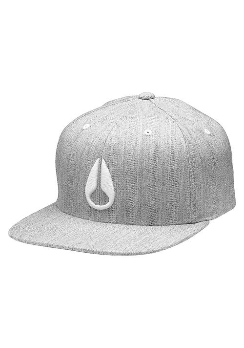 Deep Down Flexfit Athletic Fit Hat - Gris terciopelo/blanco