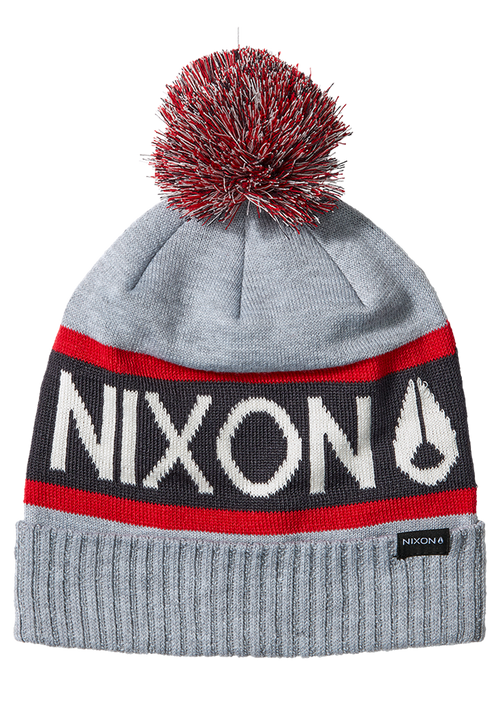 Gorro Teamster - Gris jaspeado/Rojo