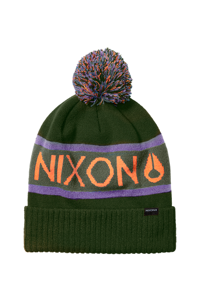 Gorro Teamster II - Verde oliva oscuro/naranja