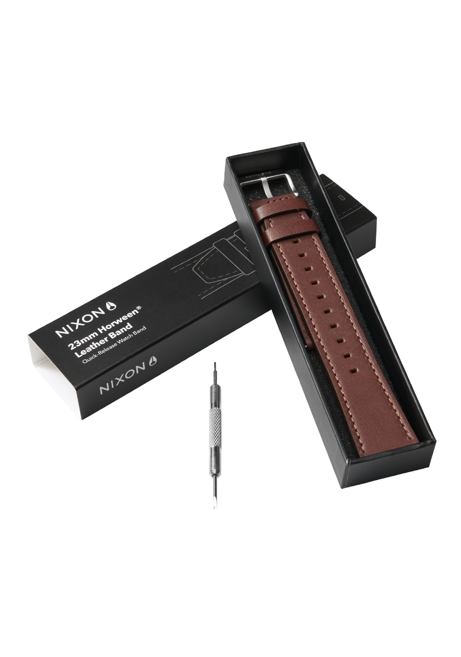 Correa de cuero Horween de 23 mm - Marrón View 4