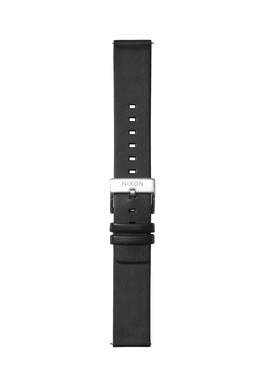 20mm Veg Tanned Leather Band - Negro View 2