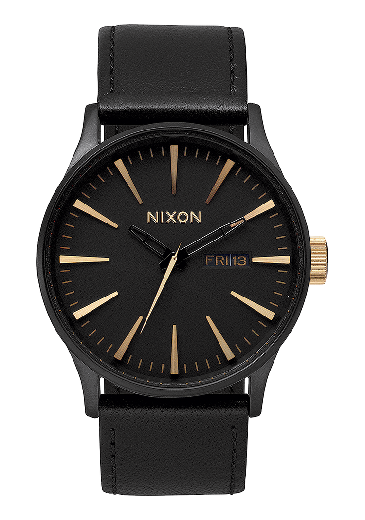 Sentry Leather - Negro mate / Dorado