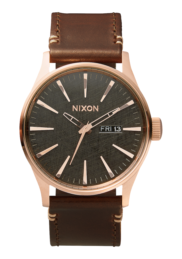 Sentry Leather - Oro rosa / Gunmetal / Marrón