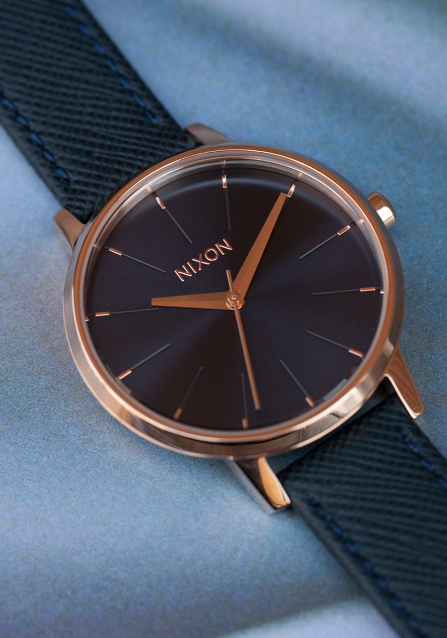 Kensington Leather - Azul marino / Oro rosa
