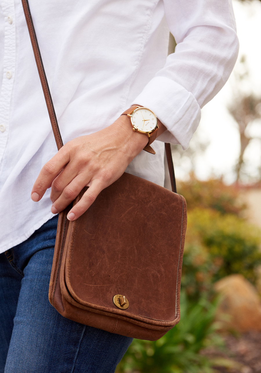 Arrow Leather - Oro / Blanco / Silla de montar