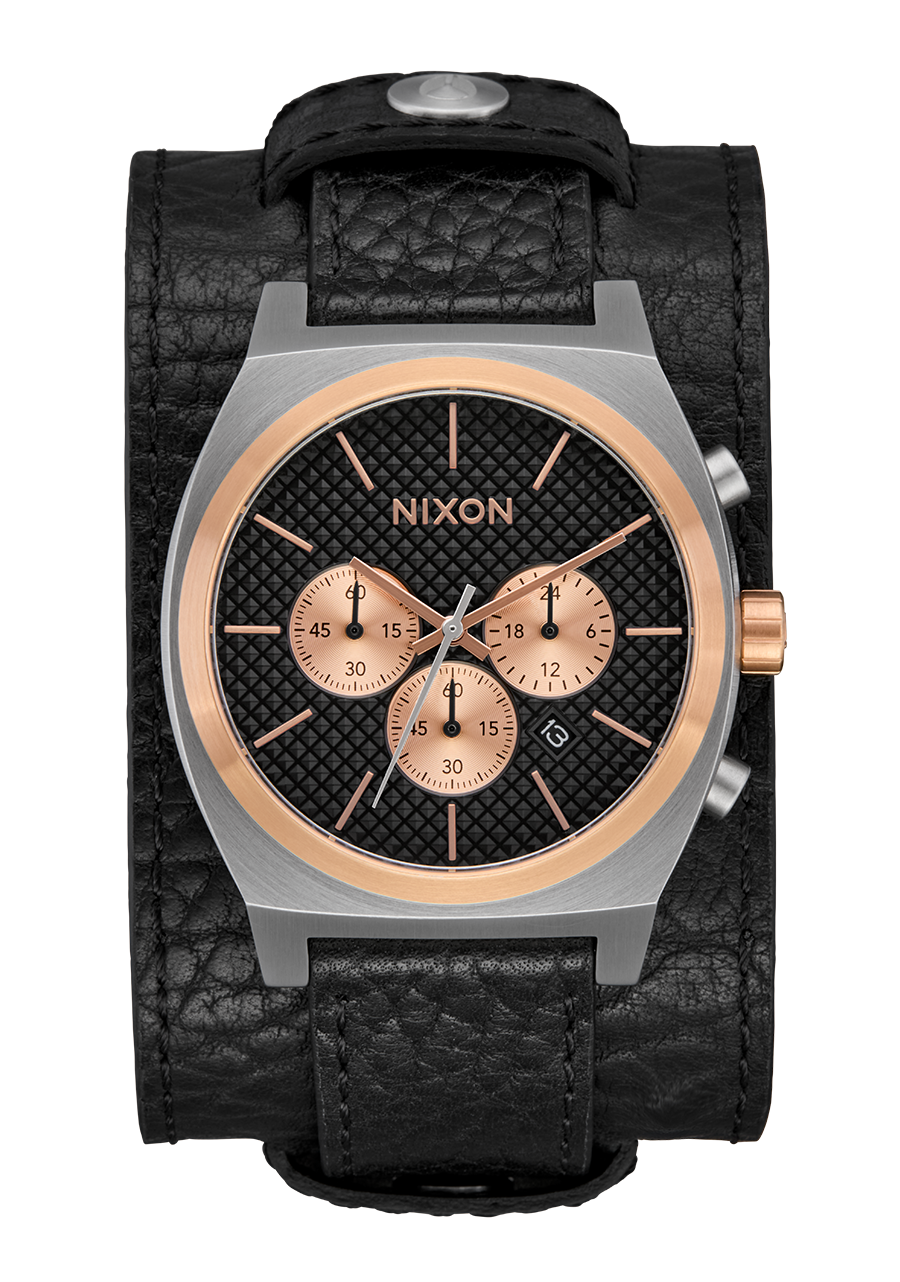 Time Teller Chrono Cuero - Plata / Oro rosa / Negro View 1