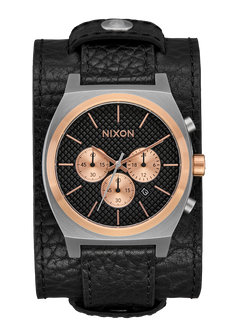 Time Teller Chrono Cuero - Plata / Oro rosa / Negro