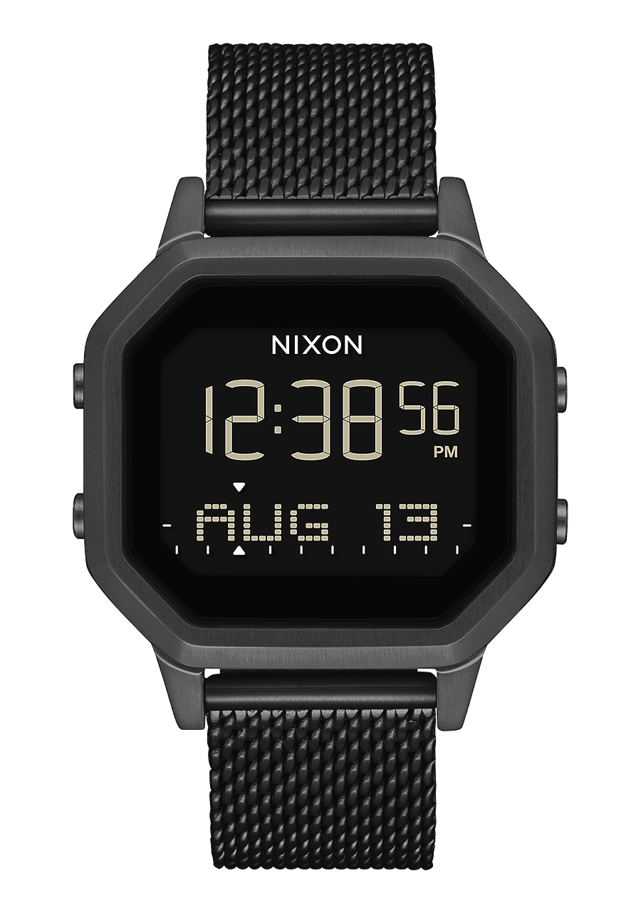Reloj Siren Correa Milanesa Todo Negro Surf y mareas digital Nixon EU