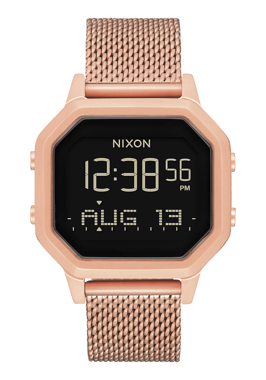 Reloj Siren Correa Milanesa Todo De Oro Rosa Surf y mareas digital Nixon EU