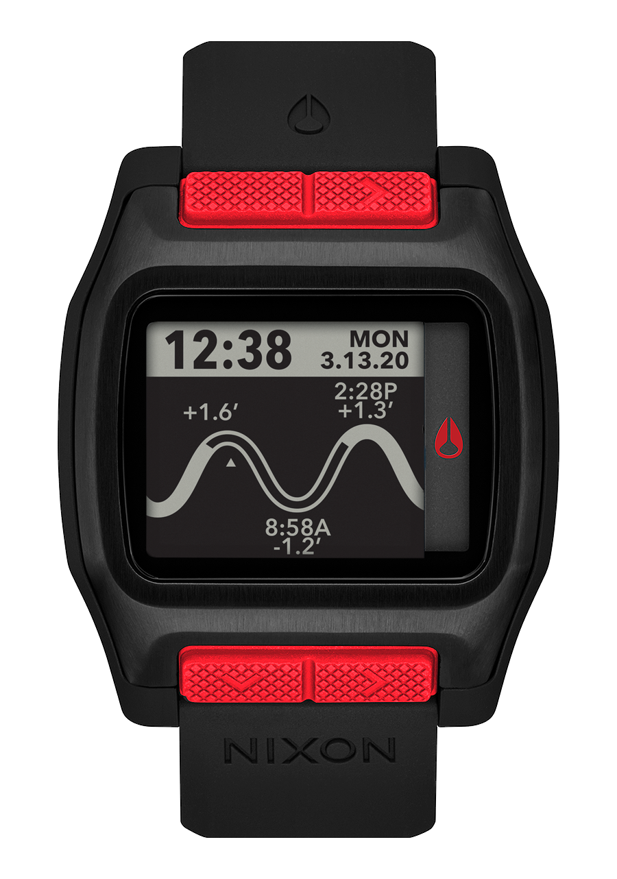 Nirvana Marca De Reloj Nixon High Tide Watch Negro Rojo Digital