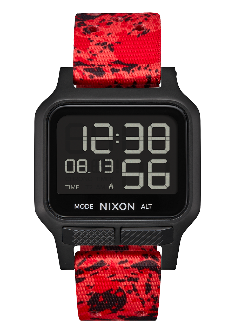 Reloj Heat Negro Rojo Surf y mareas digital Nixon EU