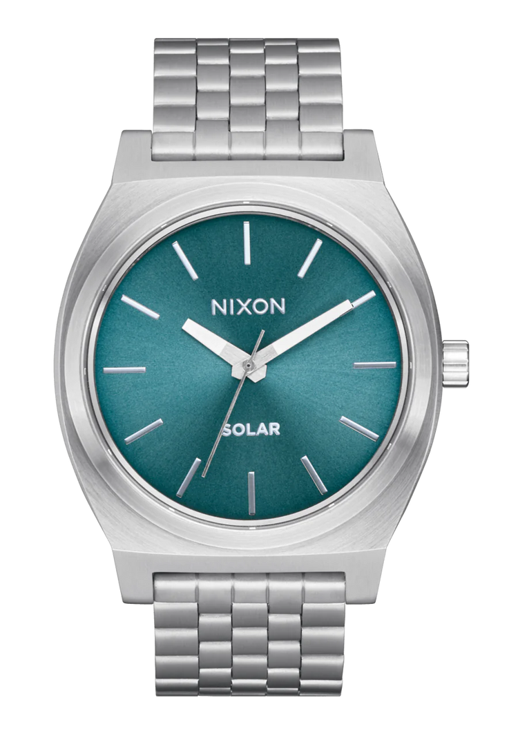 Time Teller Solar - Plateado / Azul Polvoriento Sunray