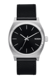 Time Teller Leather - Plateado/negro