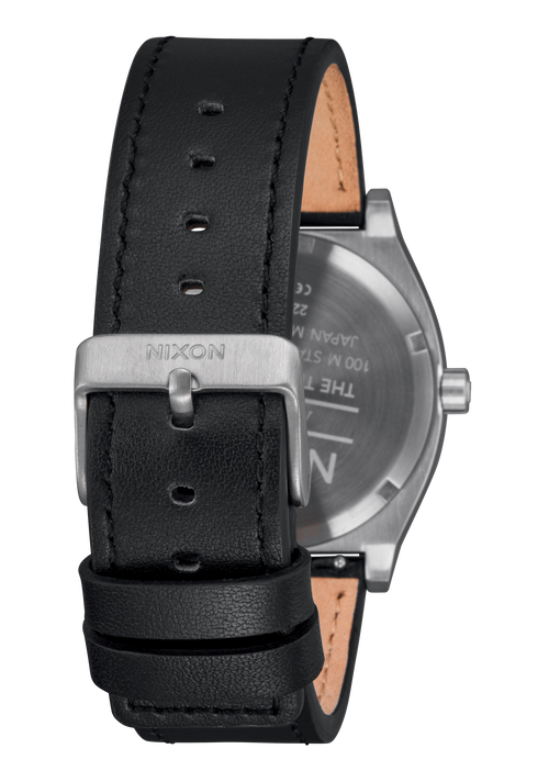 Time Teller Leather - Plateado/negro