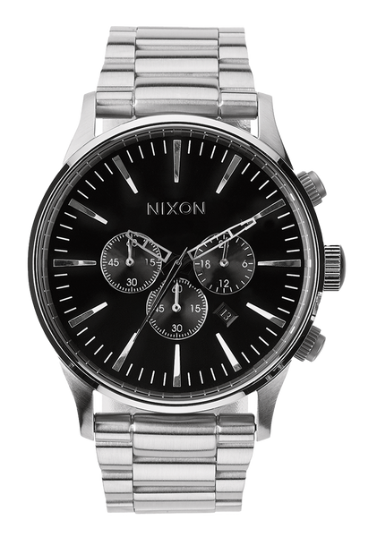 Reloj Sentry Chrono Black Acero Inoxidable Para Hombre Nixon EU