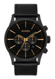 Sentry Chrono Leather - Negro mate/dorado/negro