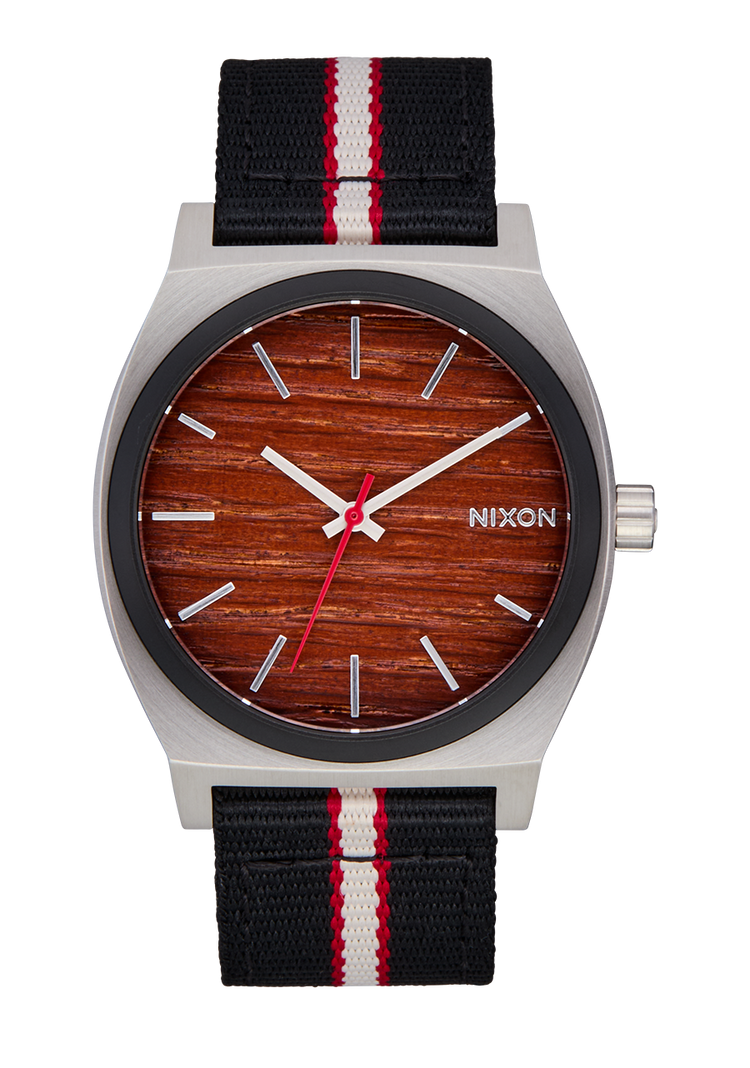 Time Teller Nylon - Plata / Palisandro / Raya Negra