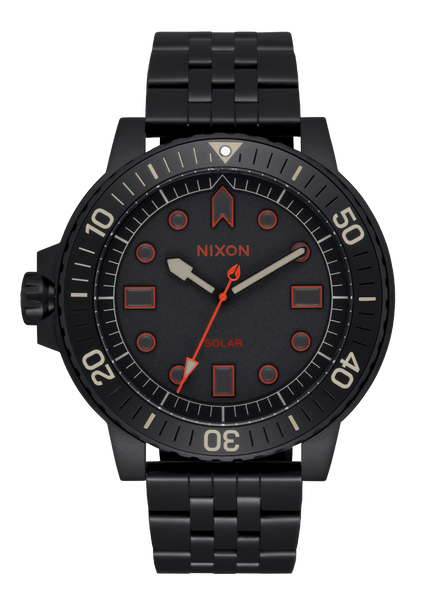 Stinger 44 Reloj | Todo Negro / Lum | Reloj de Buceo de Acero