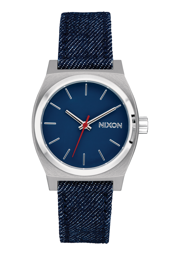 Medium Time Teller Denim - Plata / Índigo / Mezclilla