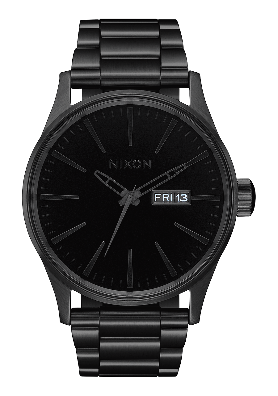 Reloj Sentry Acero Todo Oro Negro Hombres Nixon EU