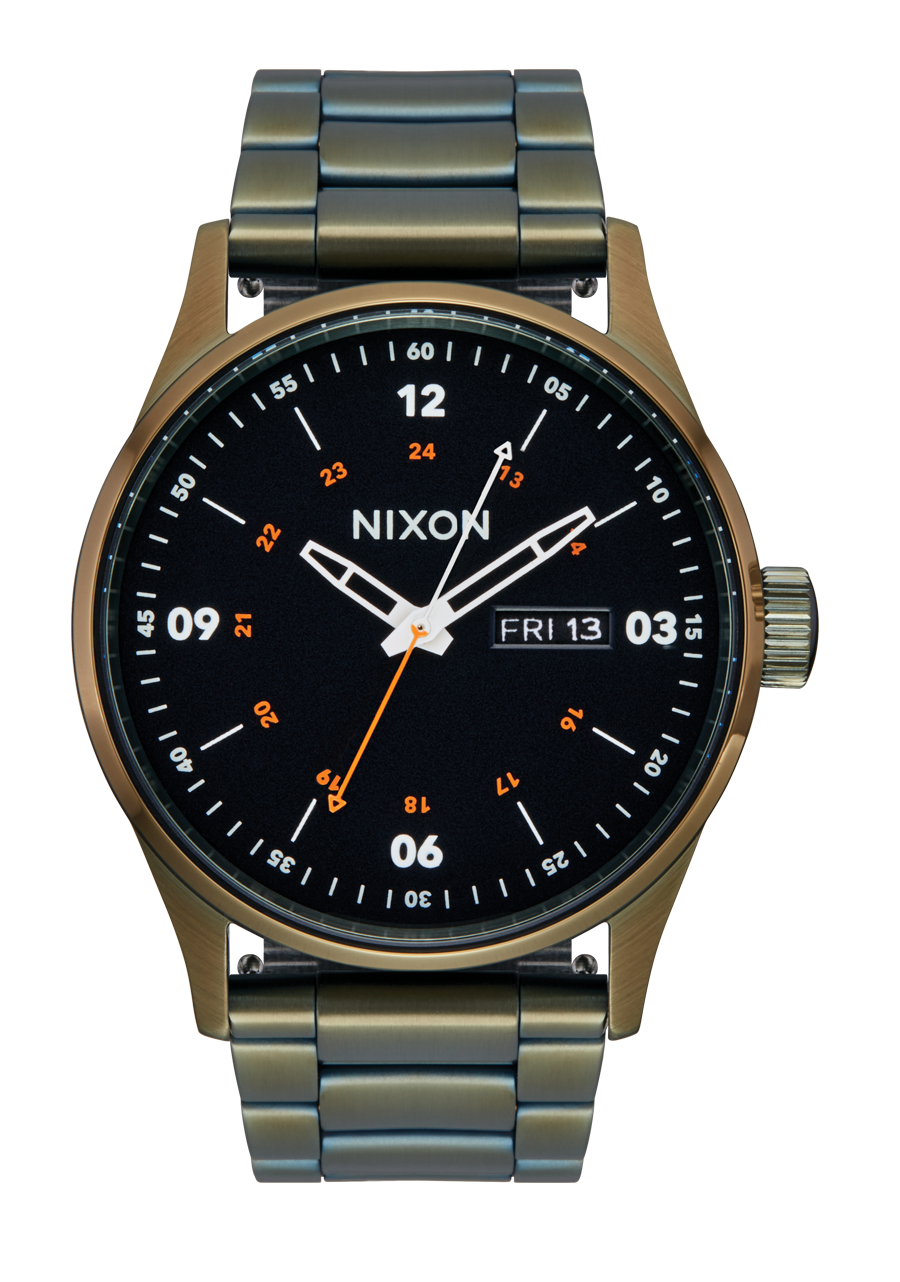 Reloj Sentry Acero Todo Negro Negro Hombres Nixon EU