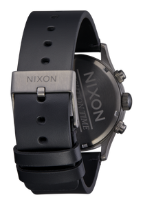 Sentry Chrono Leather - All Gunmetal / Black View 3