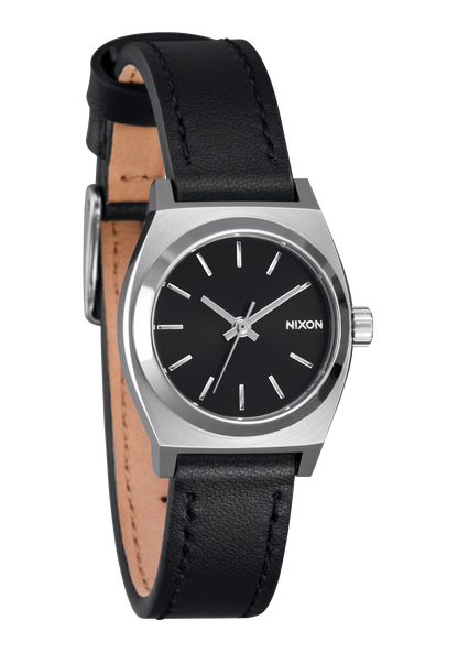 Small Time Teller Leather - Plateado/negro View 2