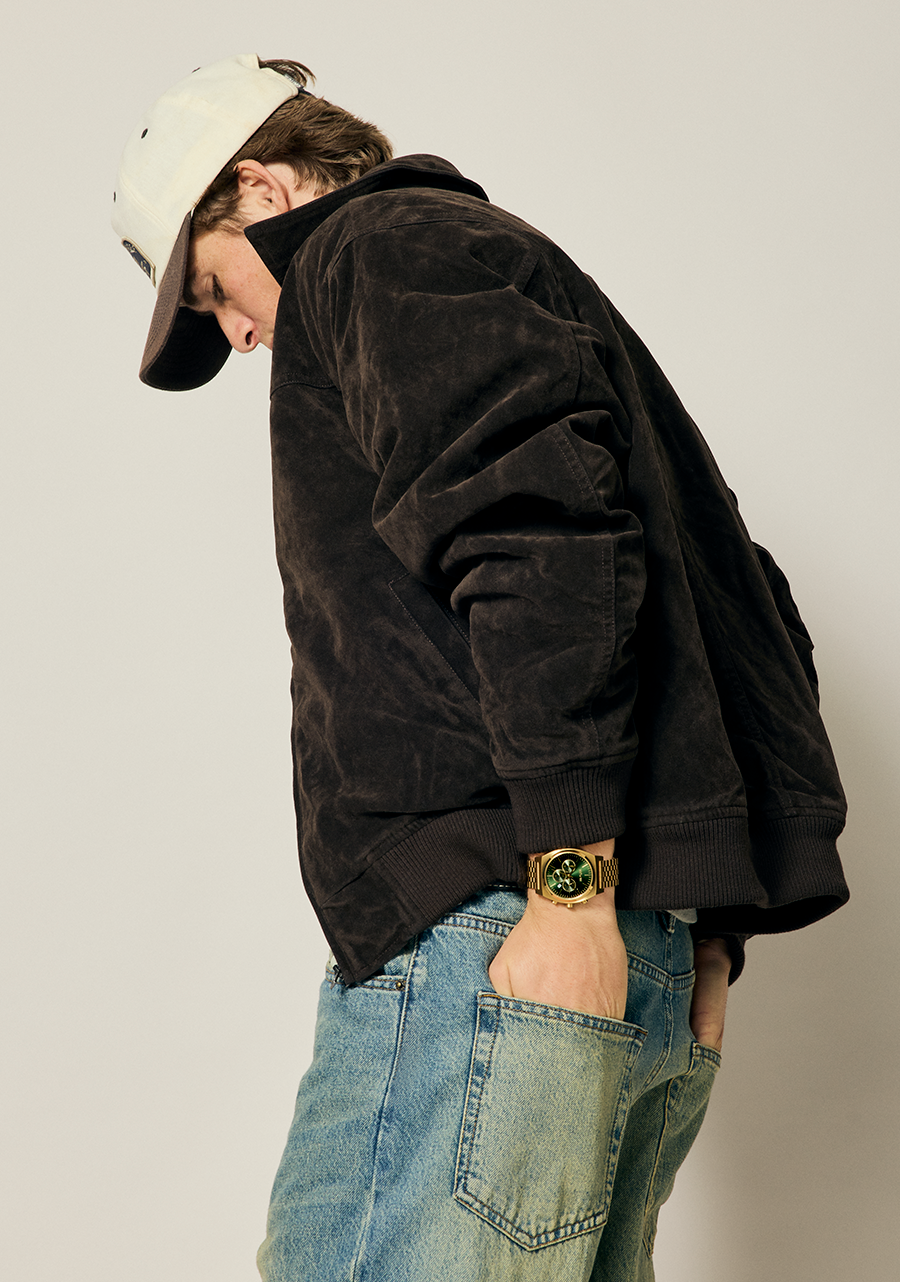 Time Teller Chrono - Rayo de sol dorado / verde View 6