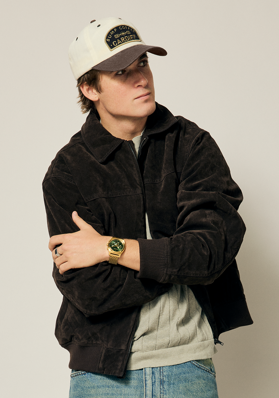 Time Teller Chrono - Rayo de sol dorado / verde View 7