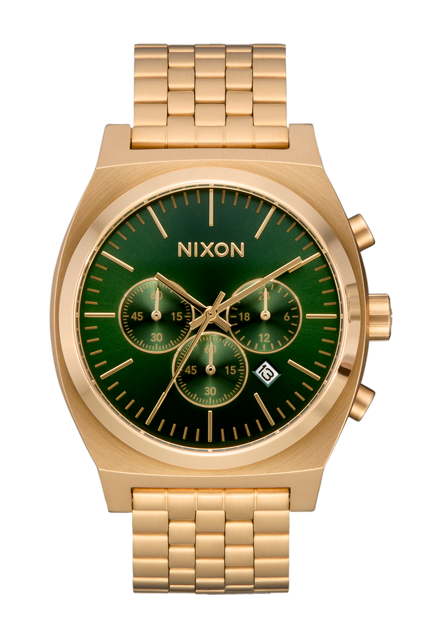 Time Teller Chrono - Rayo de sol dorado / verde View 1