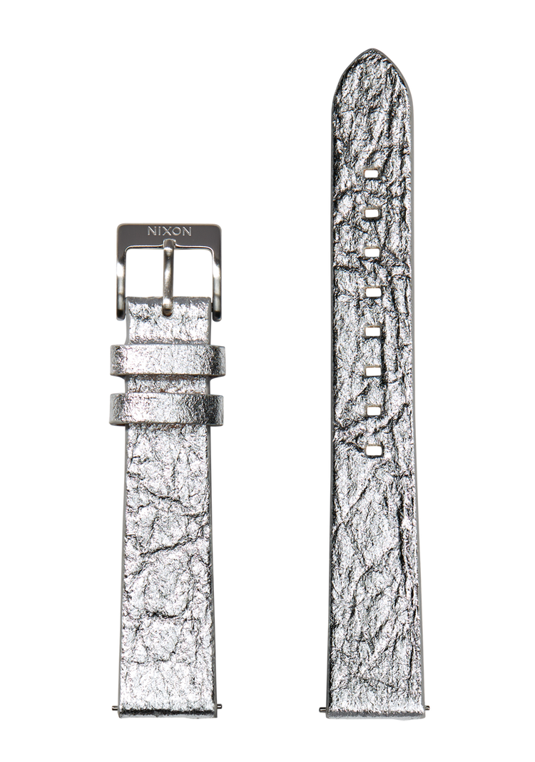 16mm Pineapple Leather Band - Plateado/lámina de plateado