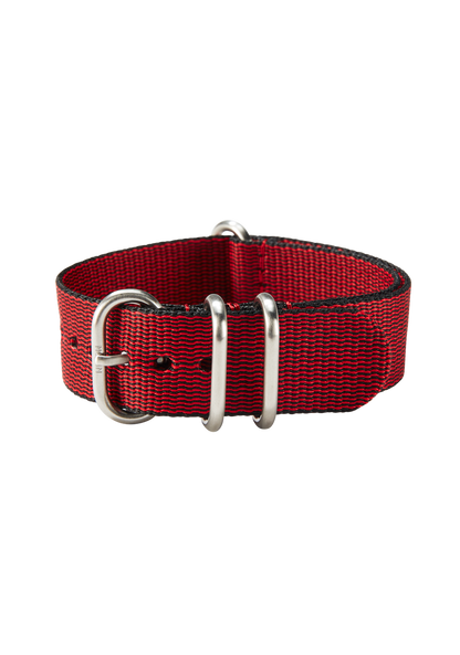 20mm Nylon #TIDE One Piece Band - Rojo/negro View 2