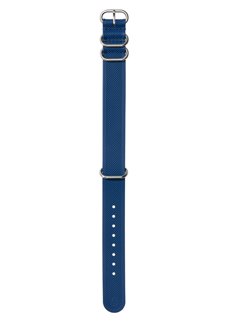20mm FKM Rubber One Piece Band - Azul marino/azul