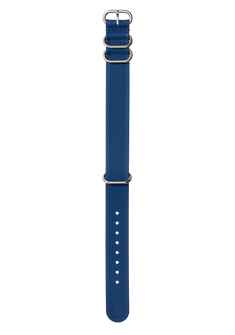 20mm FKM Rubber One Piece Band - Azul marino/azul