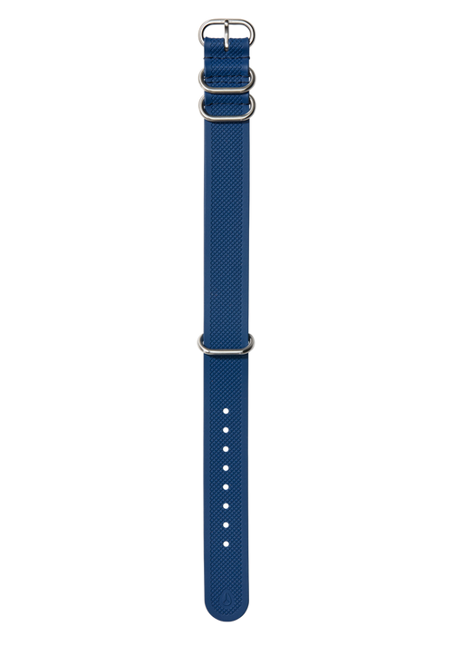 20mm FKM Rubber One Piece Band - Azul marino/azul