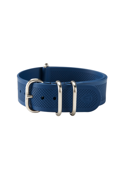 20mm FKM Rubber One Piece Band - Azul marino/azul View 2