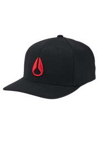 Deep Down Flexfit Athletic Fit Hat - Negro/rojo View 1