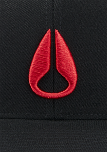 Deep Down Flexfit Athletic Fit Hat - Negro/rojo View 4