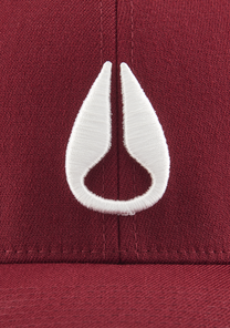 Gorra deportiva Deep Down Flexfit Athletic Fit - Burdeos/Blanco View 4
