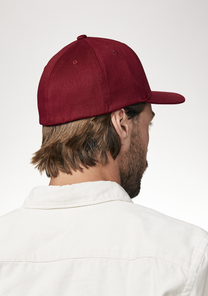 Gorra deportiva Deep Down Flexfit Athletic Fit - Burdeos/Blanco View 6