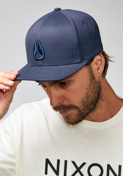 Deep Down Flexfit Athletic Fit Hat - Todo azul marino View 6