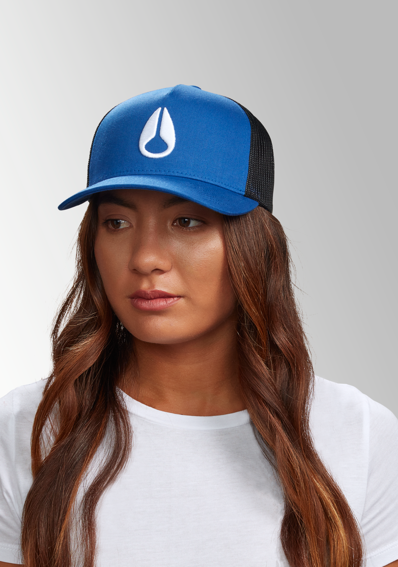 Gorra de camionero Iconed - Azul real/Negro View 7