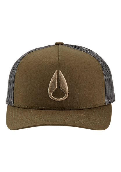 Iconed Trucker Hat - Oliva oscuro View 3