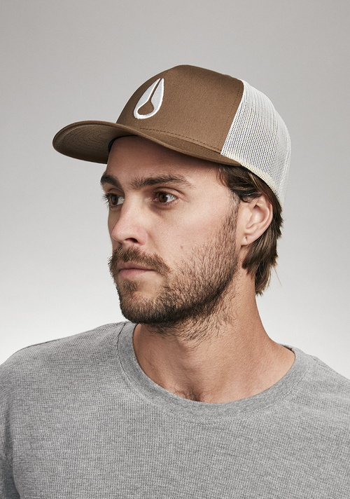 Iconed Trucker Hat - Brown / Off White