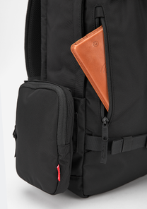 Mochila Smith de nailon totalmente negra View 5