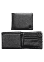 Cartera con monedero Pass de cuero vegano - Negro