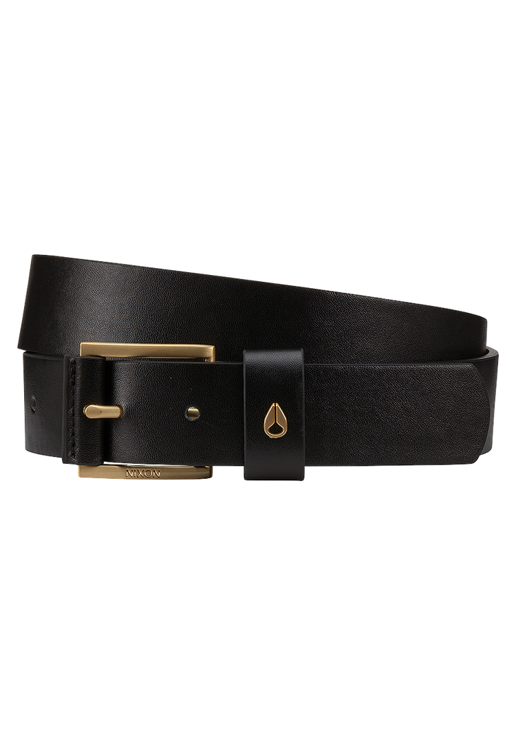 Cinturón Americana Vegan - Negro/dorado